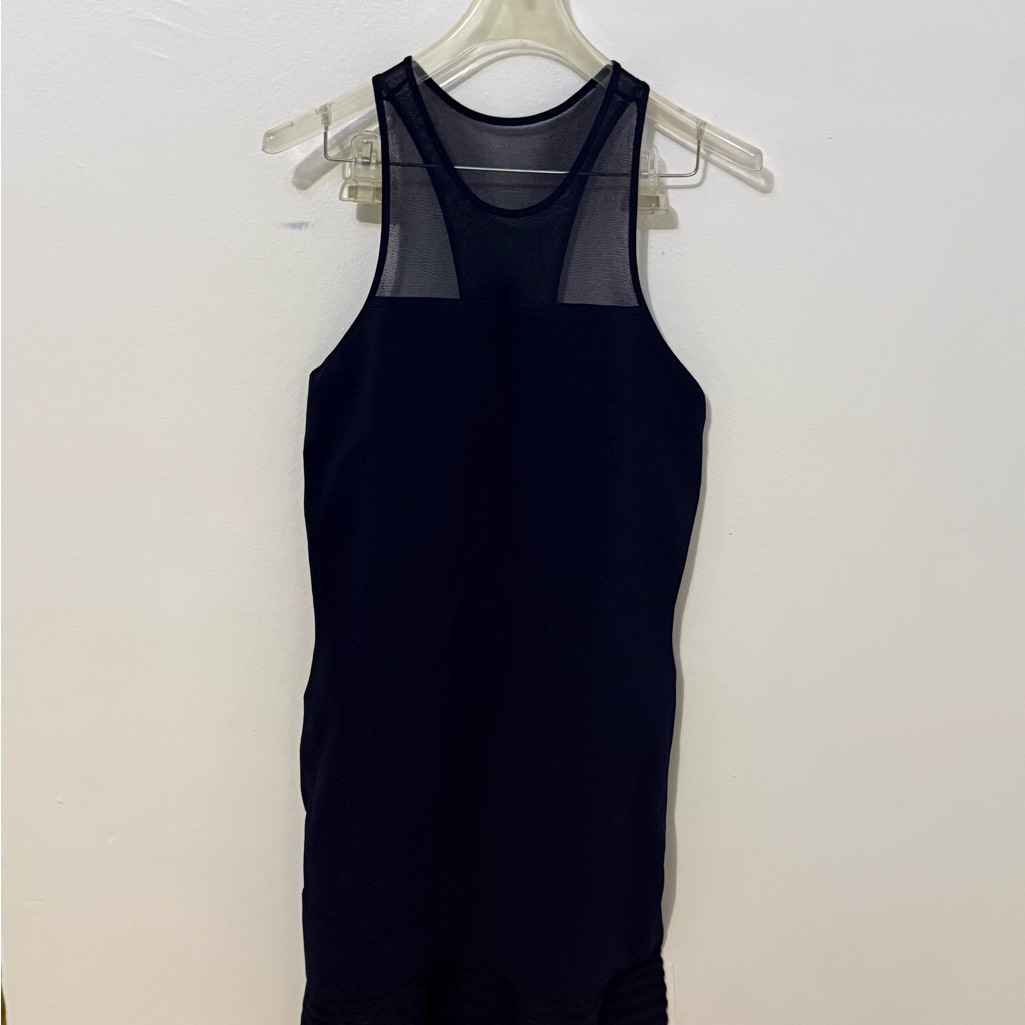 Ralph Lauren Black Mesh Detail Dress